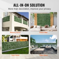 VEVOR Umelý brečtanový plot 150x400 cm, zelený dekoratívny plot z umelých rastlín na sieťovom podklade, dekorácia na vonkajší balkón a do záhrady 6
