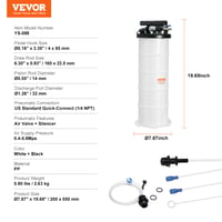 VEVOR 6,5 l ručné a pneumatické čerpadlo na odsávanie oleja, vákuová odsávačka prevádzkových kvapalín na výmenu motorového oleja, prevodového oleja a brzdovej kvapaliny v autách 7