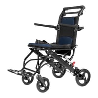 Skladací hliníkový invalidný vozík VEVOR so sklopnými opierkami na ruky, šírka sedadla 40 cm, nosnosť 100 kg 8
