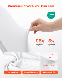 VEVOR Poliester-Spandex Navlake za stolice 105 kom. bijele, uklonjive i perive rastezljive navlake, univerzalna veličina za restorane, zabave, vjenčanja 4