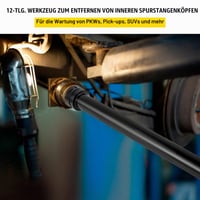 Set de scule pentru bielete de direcție VEVOR, 12 piese, set de demontare a barei de direcție, 12 adaptoare tip „labă de gâscă”, antrenare 1/2" 2