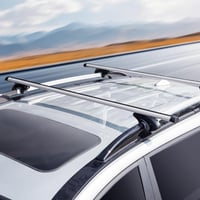 Univerzálne strešné nosiče VEVOR, hliníkové, 135 cm, nosnosť 90 kg, na vyvýšené pozdĺžne lyžiny, s nastaviteľným zámkom, pre SUV, sedan, dodávku 8