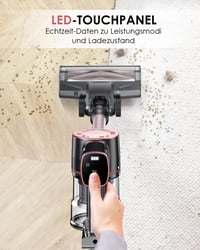 Vexilar Akumulátorový vysávač 45000Pa 450W, výdrž batérie 50 minút, 6 v 1, bezdrôtový, samostatne stojaci, LED dotykový displej, na tvrdé podlahy, koberce a zvieracie chlpy 6
