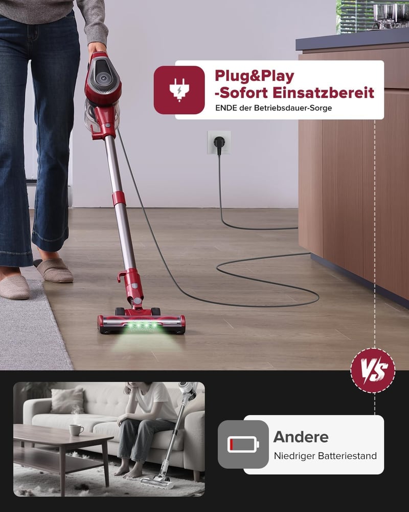 Vexilar C8 600W Kézi Porszívó Vezetékkel, 7m Kábel, Szőrmentesítő Kefe, 1.5L Tartály