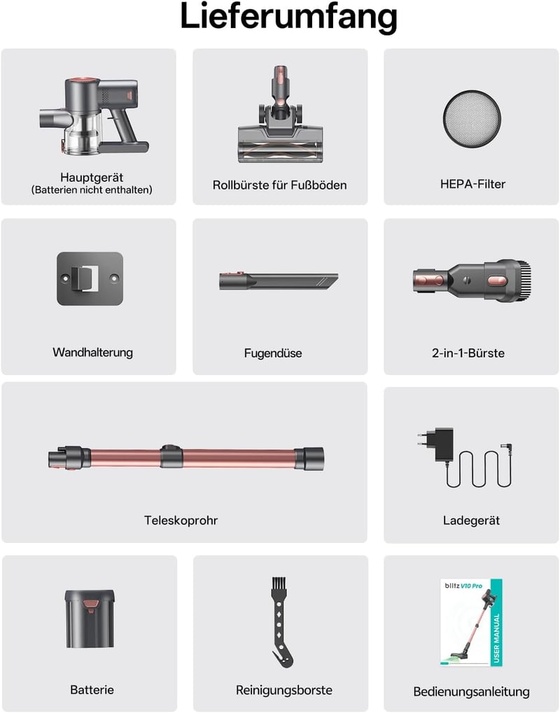 Vexilar V10Pro Cordless Vezeték Nélküli Porszívó 450W 45Kpa Érintőkijelzővel