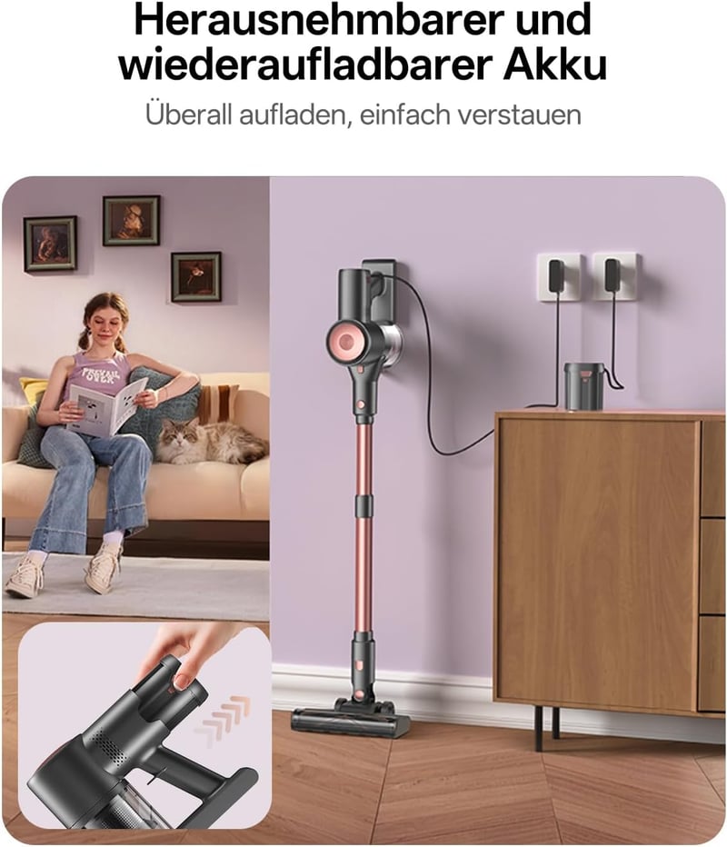 Vexilar V10Pro Cordless Vezeték Nélküli Porszívó 450W 45Kpa Érintőkijelzővel