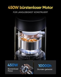 Vexilar V12 Akkumulátoros Porszívó 50 Min Üzemidő 450W LED Kijelzővel 9
