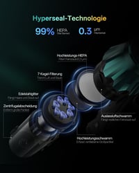 Vexilar V15Max Vezeték Nélküli Porszívó Mop Funkcióval, 55KPA, 60 Perc Üzemidő 6