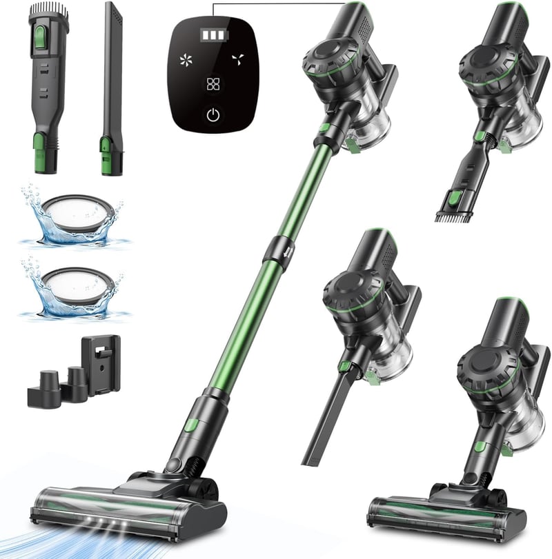 Vexilar V9PRO Vezeték Nélküli Porszívó 40000Pa Szívóerővel, Kefe Nélküli Motor, 50 Perc Üzemidő