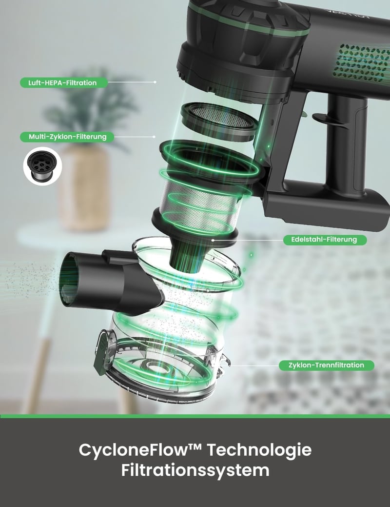 Vexilar V9PRO Vezeték Nélküli Porszívó Fekete