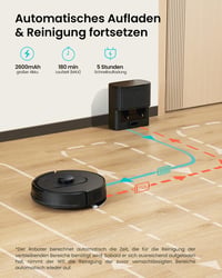 Robotický vysávač Vexilar W11 s funkciou mopovania, sací výkon 8000 Pa, 3l vyprázdňovacia stanica, LiDAR navigácia, 3-hodinová výdrž batérie, ovládanie cez aplikáciu, na koberce a zvieracie chlpy 8