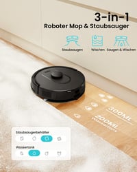 Robotický vysávač Vexilar W11 s funkciou mopovania, sací výkon 8000 Pa, 3l vyprázdňovacia stanica, LiDAR navigácia, 3-hodinová výdrž batérie, ovládanie cez aplikáciu, na koberce a zvieracie chlpy 4