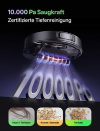 Robotický vysávač Vexilar W15 s funkciou mopovania a bezvreckovou multicyklónovou vyprázdňovacou stanicou, 10000 Pa, LiDAR navigácia, 3 v 1, 180 minút, 5 máp, zvieracie chlpy 2