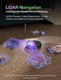 Robotický vysávač Vexilar W15 s funkciou mopovania a bezvreckovou multicyklónovou vyprázdňovacou stanicou, 10000 Pa, LiDAR navigácia, 3 v 1, 180 minút, 5 máp, zvieracie chlpy 4