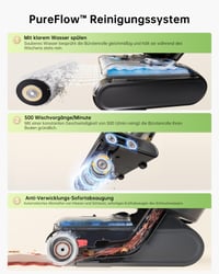 Aspirator umed-uscat cu acumulator Vexilar X7, putere de aspirare 20 kPa, design plat la 180°, sistem cu două rezervoare, autonomie de 40 de minute, autocurățare, pentru păr de animale 8