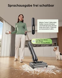 Aspirator umed-uscat cu acumulator Vexilar X7, putere de aspirare 20 kPa, design plat la 180°, sistem cu două rezervoare, autonomie de 40 de minute, autocurățare, pentru păr de animale 7