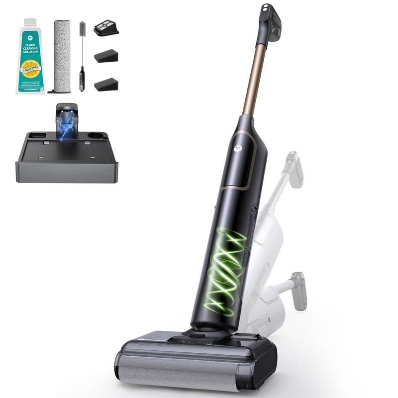 Aspirator umed-uscat cu acumulator Vexilar X7, putere de aspirare 20 kPa, design plat la 180°, sistem cu două rezervoare, autonomie de 40 de minute, autocurățare, pentru păr de animale
