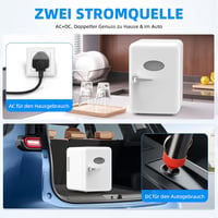 Vexloria 4 literes mini hűtőszekrény 6 dobozhoz, 220V/12V, fehér 7