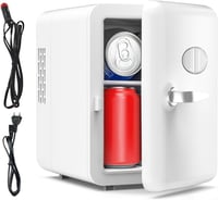 Vexloria 4 literes mini hűtőszekrény 6 dobozhoz, 220V/12V, fehér 1