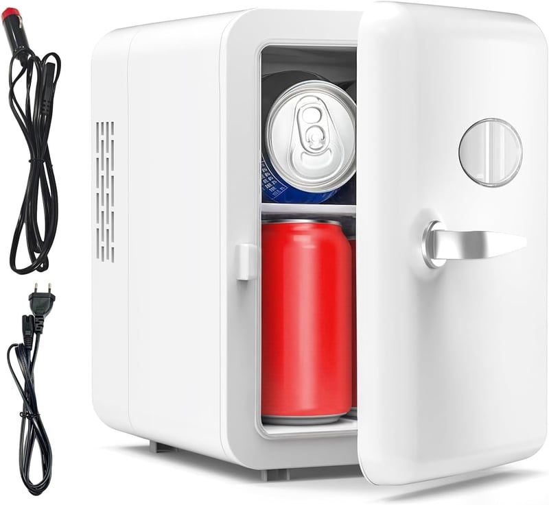 Vexloria 4 literes mini hűtőszekrény 6 dobozhoz, 220V/12V, fehér