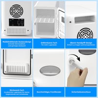 Vexloria 4 literes mini hűtőszekrény 6 dobozhoz, 220V/12V, fehér 6