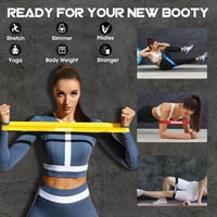 Set de benzi de rezistență Vexloria, 5 bucăți, benzi elastice de fitness cu 5 niveluri de rezistență, cu husă, pentru antrenament acasă, yoga și sală 4