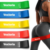 Set de benzi de rezistență Vexloria, 5 bucăți, benzi elastice de fitness cu 5 niveluri de rezistență, cu husă, pentru antrenament acasă, yoga și sală 1