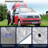 Vnútorná tepelná izolácia VexNook do kabíny pre VW T5/T6 – 8-dielna súprava, krátky rázvor (SWB), viacvrstvová slnečná clona, s úložnou taškou 3