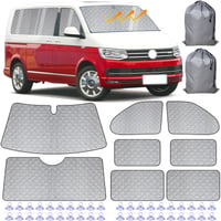 Vnútorná tepelná izolácia VexNook do kabíny pre VW T5/T6 – 8-dielna súprava, krátky rázvor (SWB), viacvrstvová slnečná clona, s úložnou taškou 1