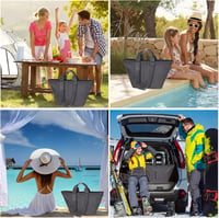 Vezluax Szürke 60 x 35 cm L Méretű Női Utazótáska, Dupla Pántos Weekender Sporttáska, Feladható Kézipoggyász Méretű Luggage Bag 2