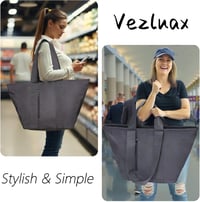 Vezluax Szürke 60 x 35 cm L Méretű Női Utazótáska, Dupla Pántos Weekender Sporttáska, Feladható Kézipoggyász Méretű Luggage Bag 6