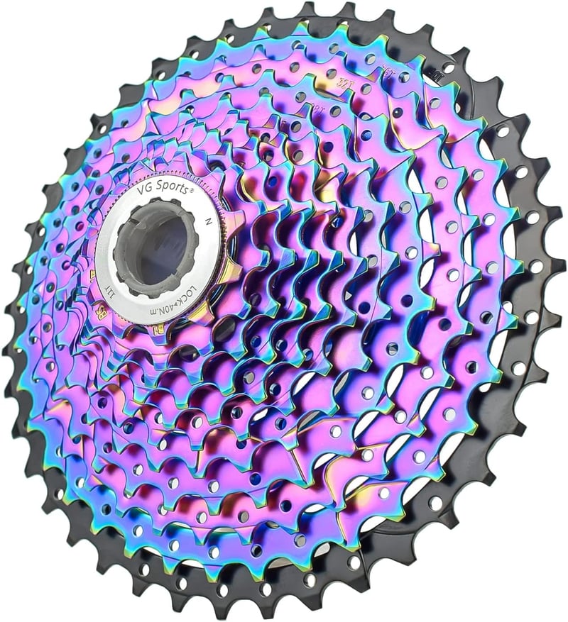VG SPORTS Ultra-Könnyű Alumínium MTB Kazetta 11 Sebességes 11-40T Szivárvány - Hegyi Kerékpár Fogaskeréksor Nikkelezett Acél Fogakkal