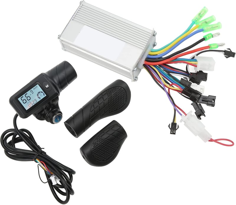 VGEBY 36V/48V 350W Elektromos Kerékpár Vezérlő Szett 805 LCD Kijelzővel és Gázkarral - Fényviszonyokhoz Alkalmazkodó, Hőelvezetéssel