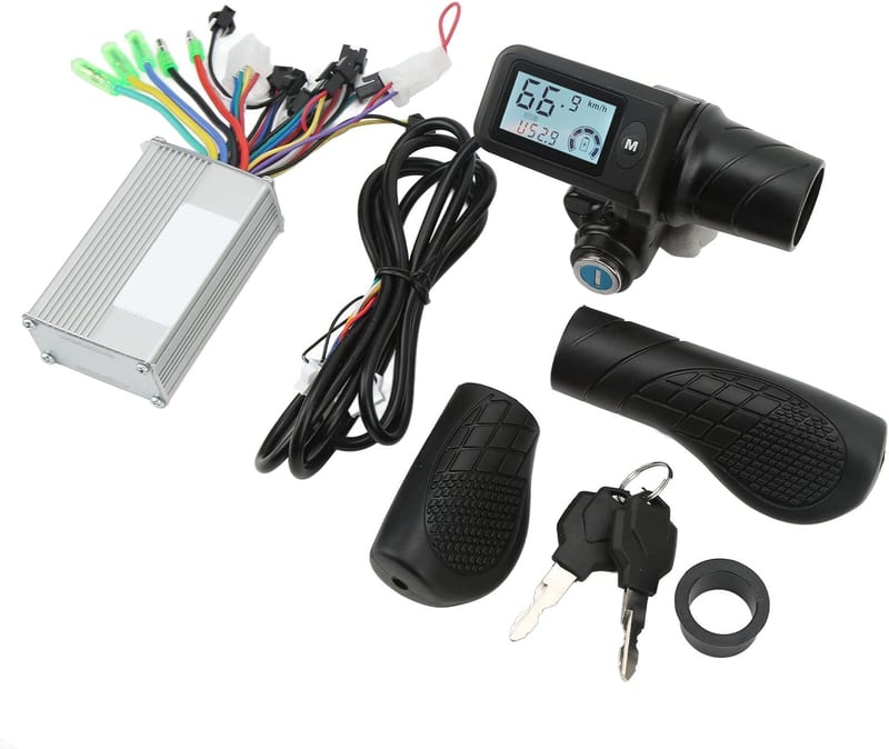 VGEBY 36V/48V 350W Elektromos Kerékpár Vezérlő Szett 805 LCD Kijelzővel és Gázkarral - Fényviszonyokhoz Alkalmazkodó, Hőelvezetéssel