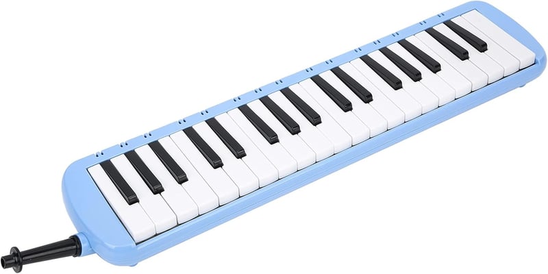 VGEBY 37 Billentyűs Melodika Kék Fúvós Hangszer Kezdőknek Profiknak