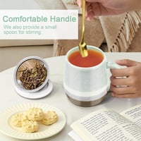 VGECEE 400ml Porcelán Teáscsésze Szűrővel és Fedővel Irodai Otthoni Kávécsészéhez 7