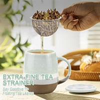 VGECEE 400ml Porcelán Teáscsésze Szűrővel és Fedővel Irodai Otthoni Kávécsészéhez 5