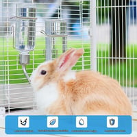 VGECEE Adăpător pentru Iepuri și Hamsteri 350 ml - Set de 2 bucăți, Sticlă de băut pentru animale mici, iepuri și rozătoare 4