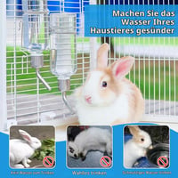 VGECEE Adăpător pentru Iepuri și Hamsteri 350 ml - Set de 2 bucăți, Sticlă de băut pentru animale mici, iepuri și rozătoare 5