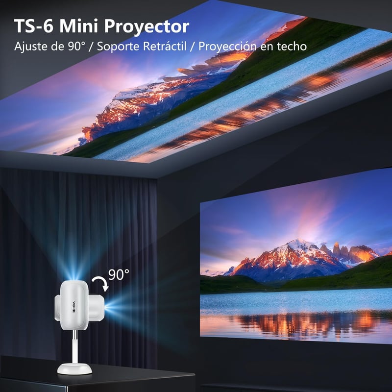 VGKE Mini Projektor 16000 Lumen 1080p Full HD 4K WiFi 6 Bluetooth Hordozható