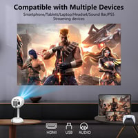VGKE Mini Projektor 16000 Lumen 1080p Full HD 4K WiFi 6 Bluetooth Hordozható 8