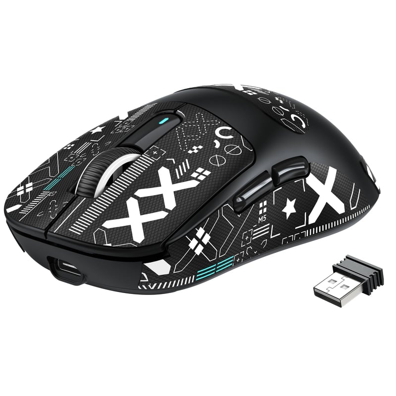 VGN GAMEPOWER Attack Shark X3 Bežični gaming miš, 49g Ultralagan, 26000DPI PAW3395 Senzor, 3 Načina povezivanja, 200 sati baterija, Crni
