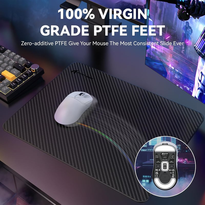VGN GAMEPOWER Attack Shark X3MAX Wireless Gaming Egér 42000DPI, 49g Ultralight, 200h Akkumulátor