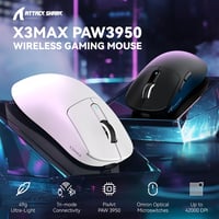VGN GAMEPOWER Attack Shark X3MAX Wireless Gaming Egér 42000DPI, 49g Ultralight, 200h Akkumulátor 2