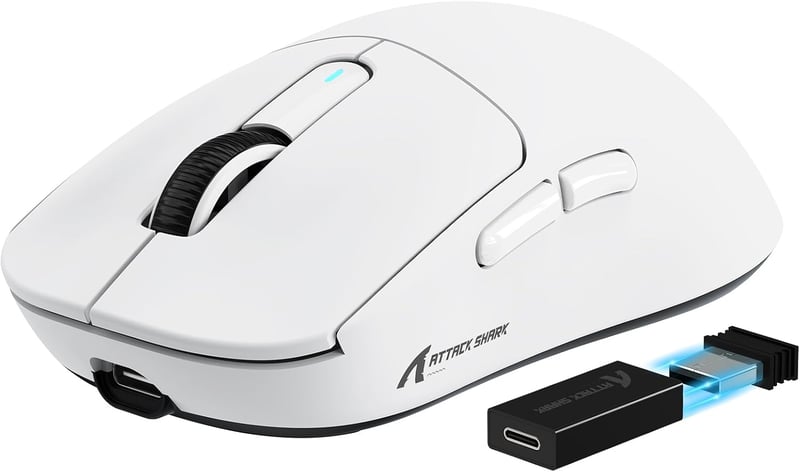 VGN GAMEPOWER Attack Shark X3PRO Vezeték Nélküli Gamer Egér, 59g Ultrakönnyű, 26000DPI, PixArt PAW3395, 4K/8KHz, 3 Csatlakozási Mód, 200 Órá