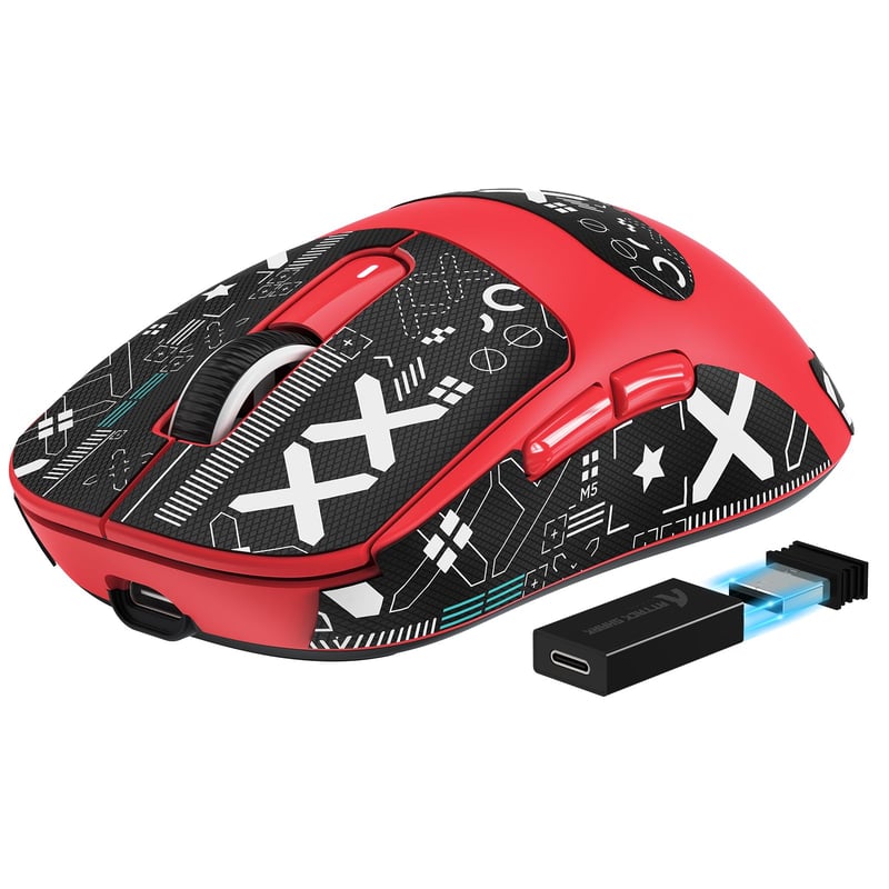 VGN GAMEPOWER Attack Shark X3PRO Bežični Gaming Miš, 59g Ultralagan, 26000DPI, PixArt PAW3395, 200 Sati Baterija, PC/Xbox/PS, Pi