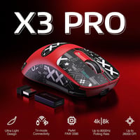 VGN GAMEPOWER Attack Shark X3PRO Vezeték Nélküli Gamer Egér, 59g Ultrakönnyű, 26000DPI, PixArt PAW3395, 200 Órás Akkumulátor, PC/Xbox/PS, Pi 2