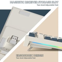 VGN GAMEPOWER RK86 Wireless Mechanikus Gamer Billentyűzet 75% TKL RGB, 3 Módú Kapcsolat, Hot-Swap 9