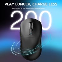 VGN GAMEPOWER x Attack Shark X3 Szuperkönyű Vezeték Nélküli Gamer Egér, 49g, 26000DPI, PixArt PAW3395, 3 Csatlakozási Mód, 200 Órás Akku, PT 6
