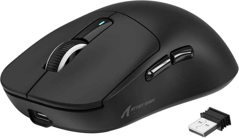 VGN GAMEPOWER x Attack Shark X3 Szuperkönyű Vezeték Nélküli Gamer Egér, 49g, 26000DPI, PixArt PAW3395, 3 Csatlakozási Mód, 200 Órás Akku, PT